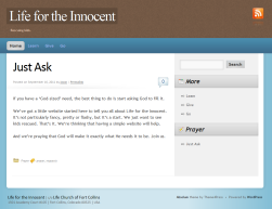 screenshot of lifefortheinnocent.org